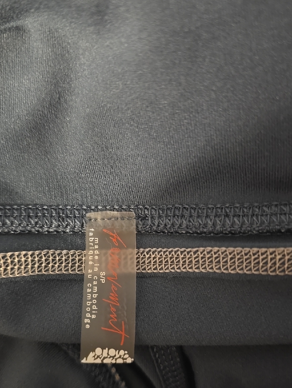 Free People Blue Leggings Contrast Piping Back Zip Pocket     #X - Picture 9 of 16